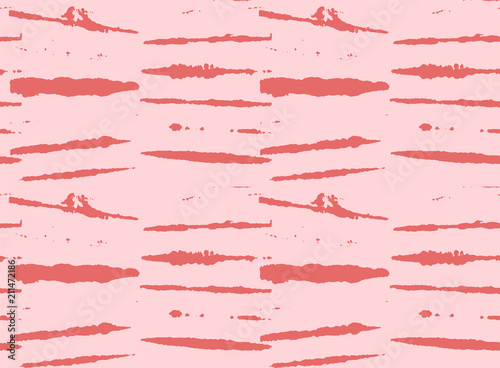 Baby Pink, Blue, Turquoise Stripes Organic Vector Seamless Geo Pattern. Fine Suit Ikat Tie Dye Wabi Sabi Traditional Winter Prints. Hand Drawn Female Fashion Design, Childrens Exotic Kimono Ornament.