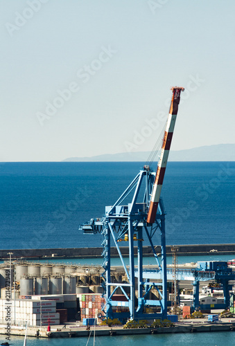 Genoa port in Italy
