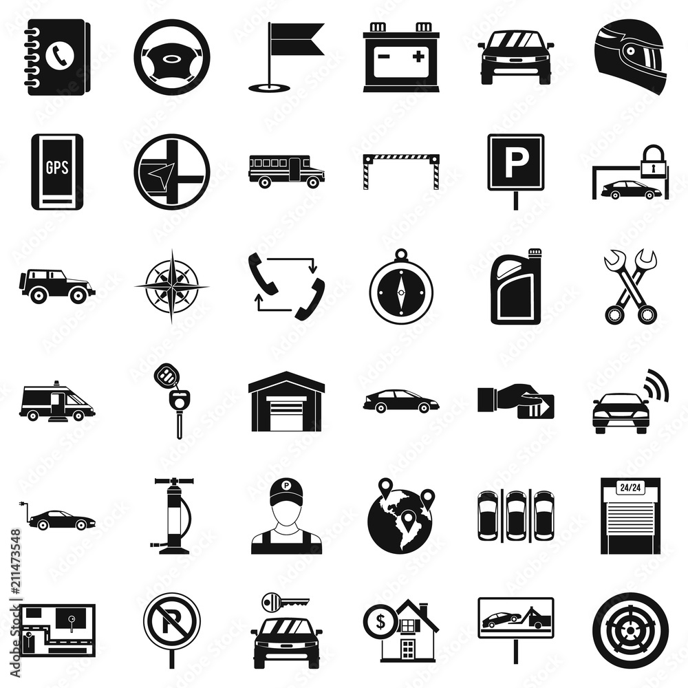 Maintenance icons set. Simple style of 36 maintenance vector icons for web isolated on white background Maintenance icons set. Simple style of 36 maintenance vector icons for web isolated on white background