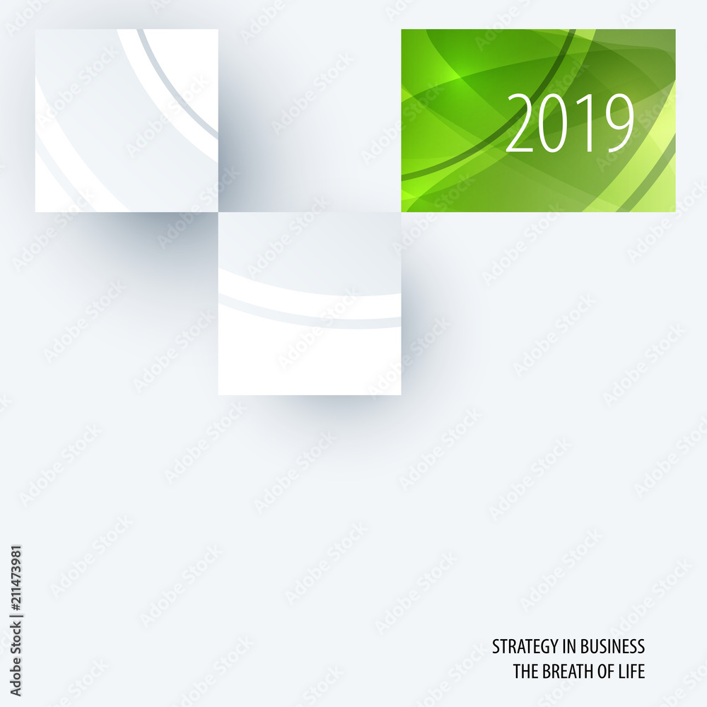 Fototapeta premium Abstract design of colourful vector elements for modern background with green eco rectangular shapes for business branding finance.