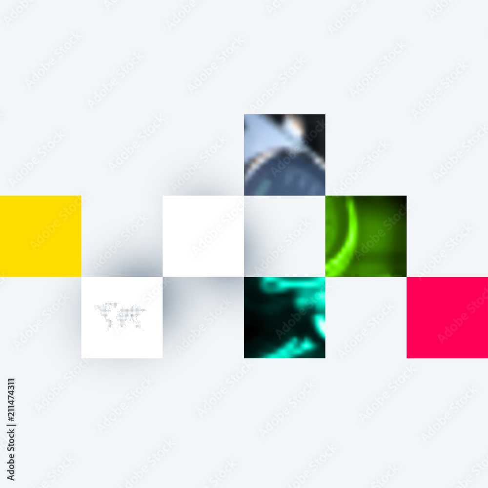 Naklejka premium Abstract design of colourful vector elements for modern background with rectangular shapes for business branding finance.