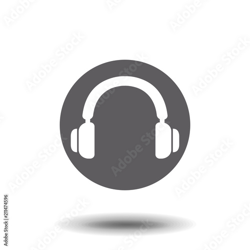 headphone icon vector, in trendy flat style isolated on white background. icon illustration