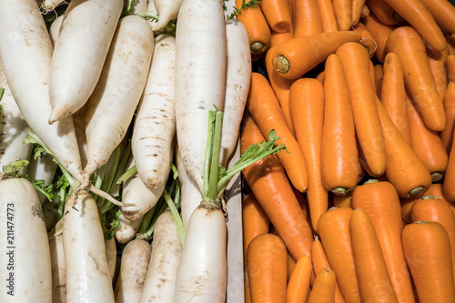 Compare color with Radish and Caroot