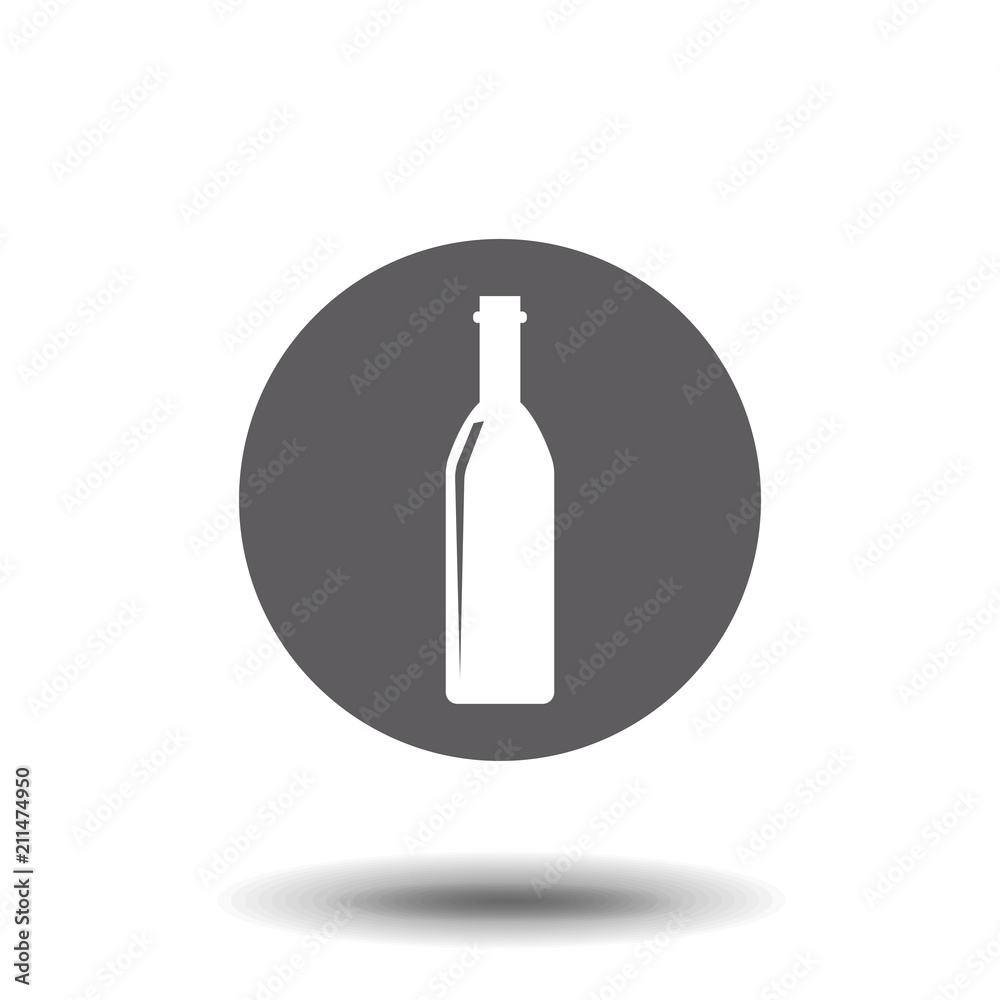 Wine bottle icon isolated on white background. Vector illustration. Wine bottle icon isolated on white background. Vector illustration.