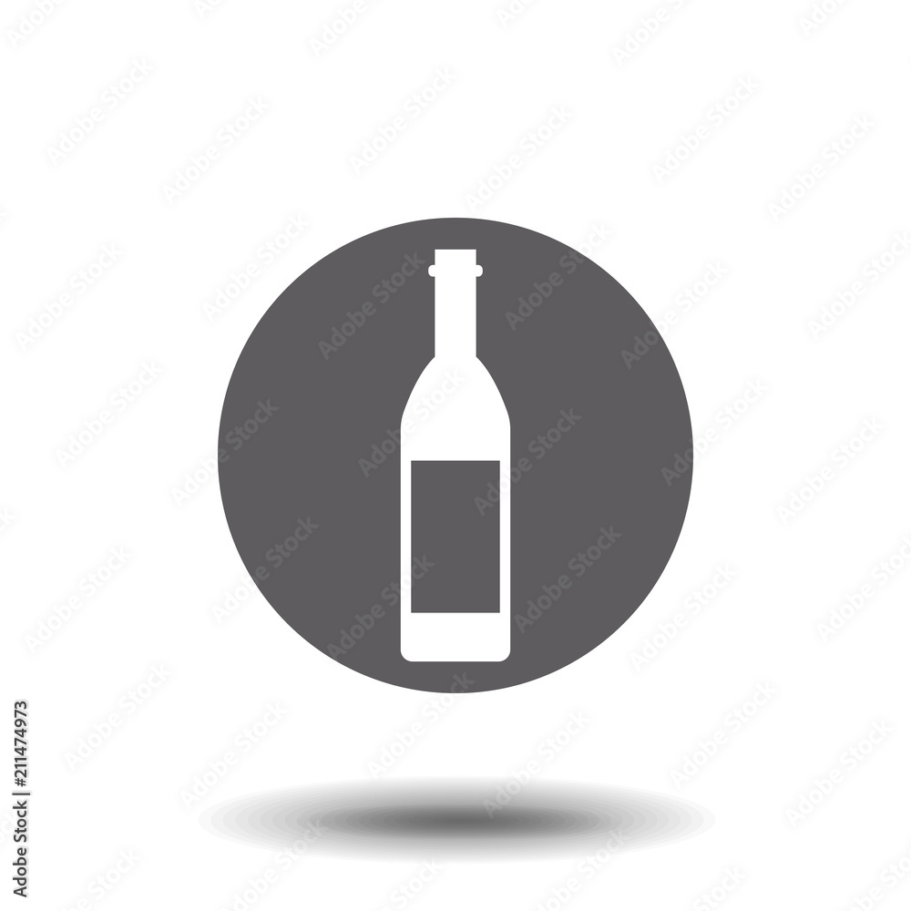 Wine bottle icon isolated on white background. Vector illustration. Wine bottle icon isolated on white background. Vector illustration.