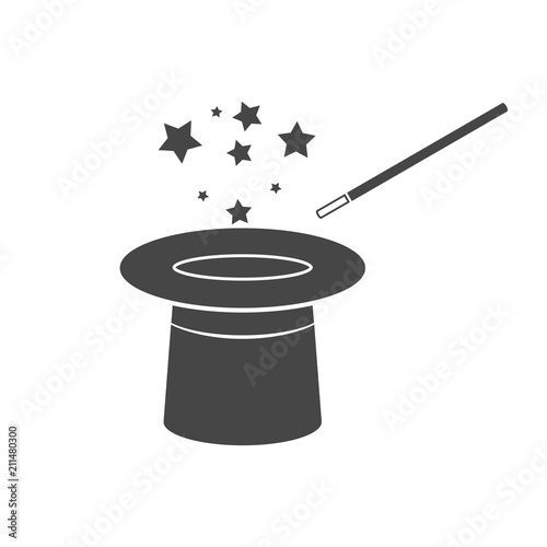 Magician Hat icon on white background