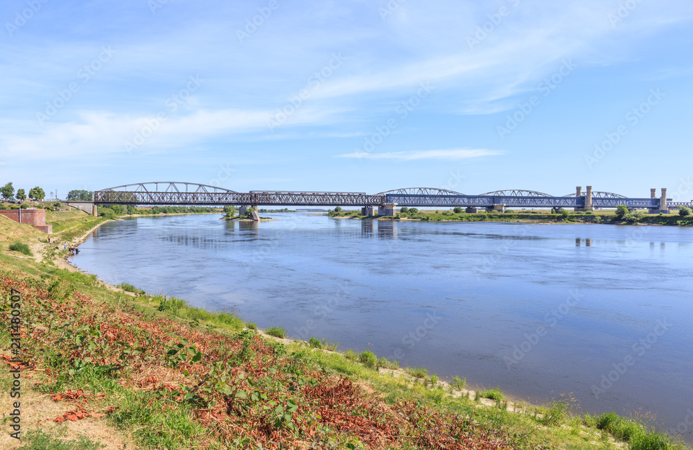 Tczew in Gdansk Pomerania, Poland. Bridges on Vistula are Tczew's main sights. Road bridge constructed in 1857 with its 837 m was one of longest in world Tczew in Gdansk Pomerania, Poland. Bridges on Vistula are Tczew's main sights. Road bridge constructed in 1857 with its 837 m was one of longest in world
