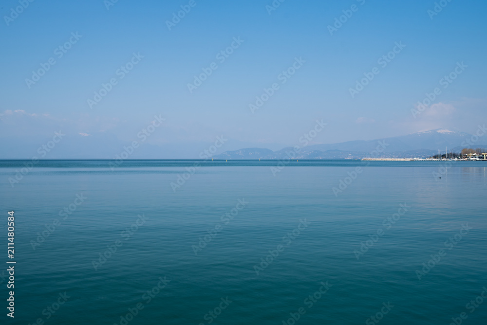 Fototapeta premium Lago di Garda. Water surface.