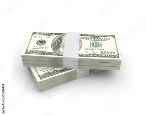 dollars billets de banque 3D
