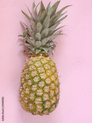  Pineapple on pink background
