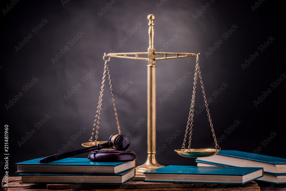 Judge gavel,scale, books on table and background. Judge gavel,scale, books on table and background.