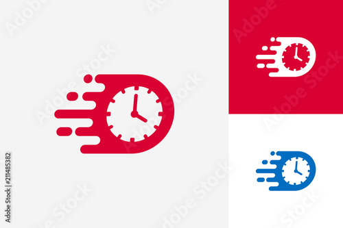 Fast Time Logo Template Design Vector, Emblem, Design Concept, Creative Symbol, Icon