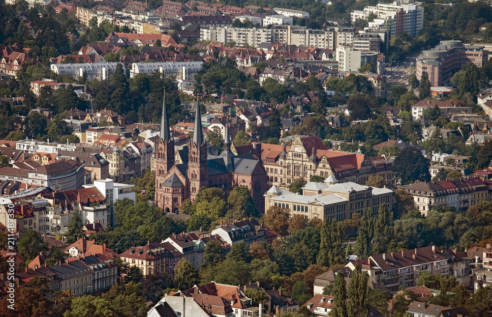 Freiburger Münster Luftaufnahme
