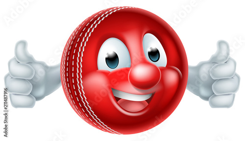 Cricket Ball Cartoon Person