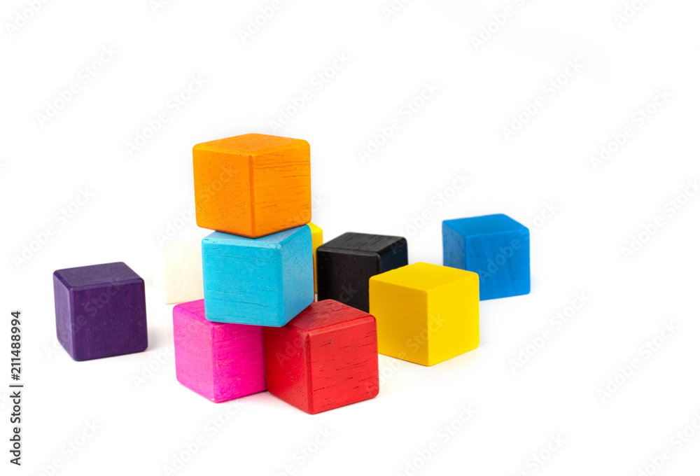 Obraz premium colorful toy blocks,
