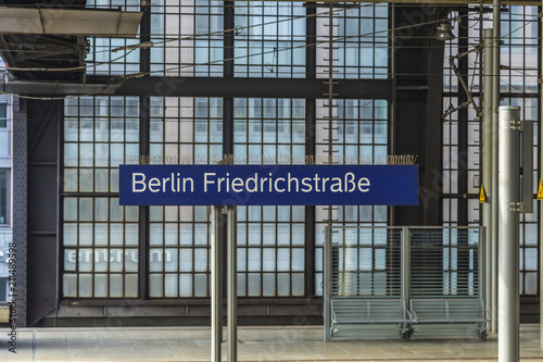 sign Berlins central s-Bahn station at Friedrichstrasse