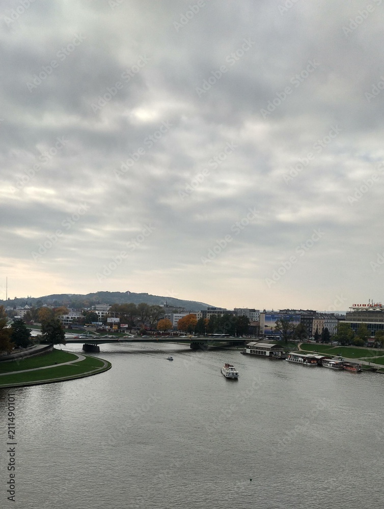 Naklejka premium River in Cracow