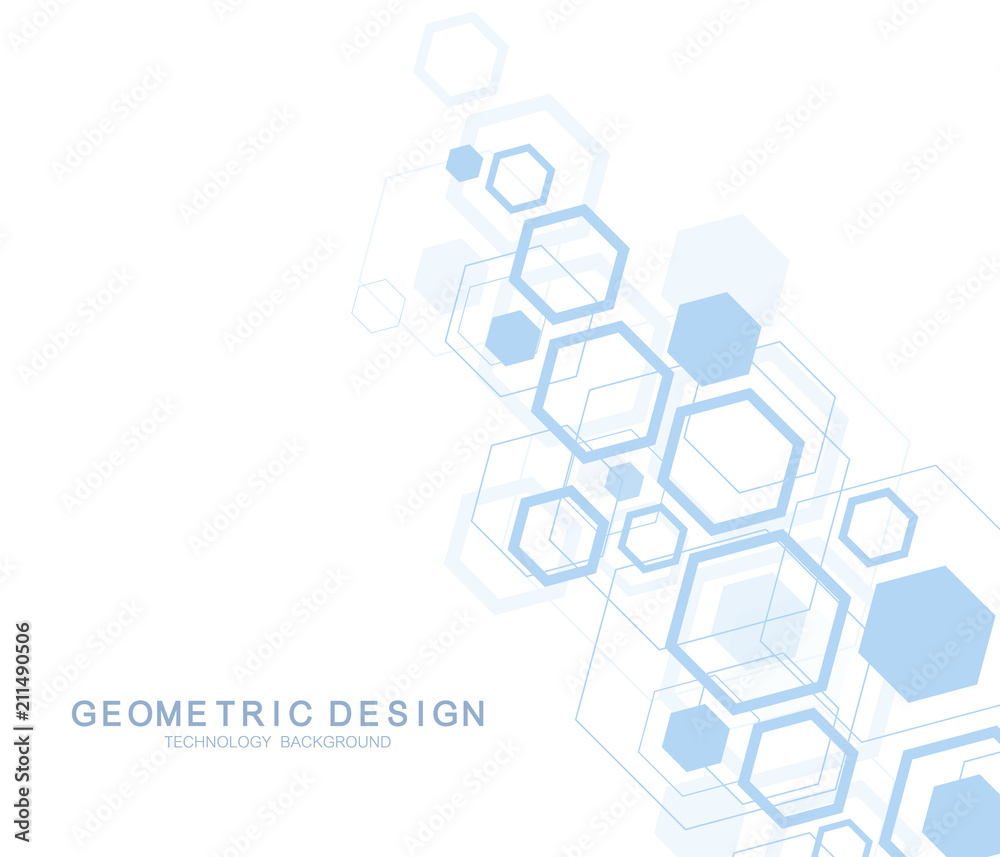 Scientific molecule background for medicine, science, technology, chemistry. Wallpaper or banner with a DNA molecules. Vector geometric dynamic illustration.