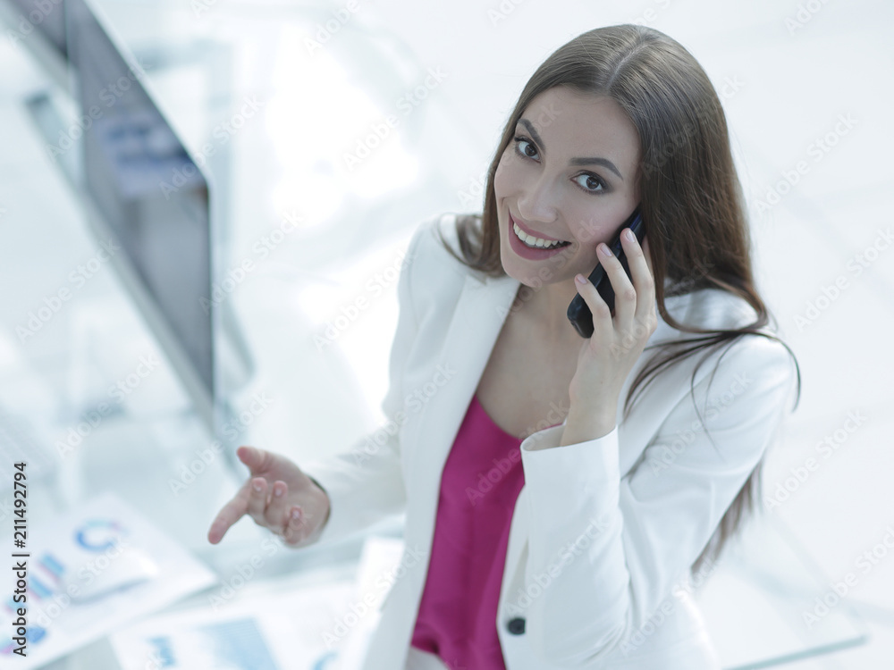 female Manager talking on the phone female Manager talking on the phone