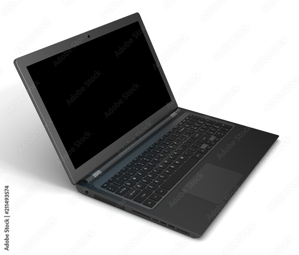 laptop computer single 3d illustration laptop computer single 3d illustration