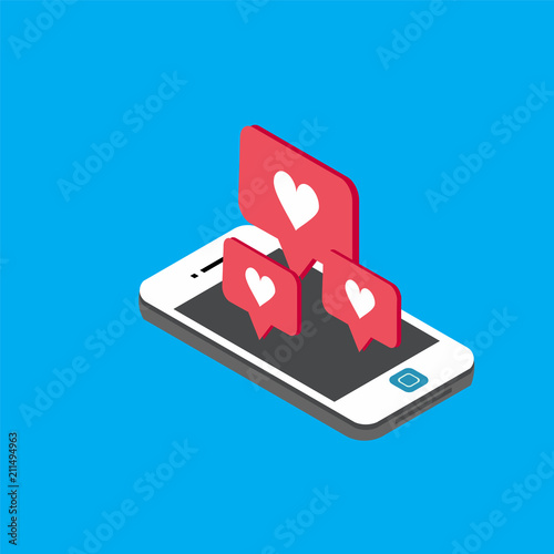 Like Isometric Vector Template Design Illustration