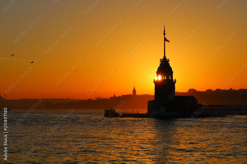 Maiden's Tower at Sunset