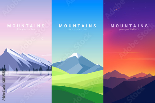 Mountains landscape. Background illustration