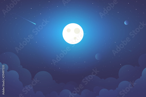 Full Moon background illustration