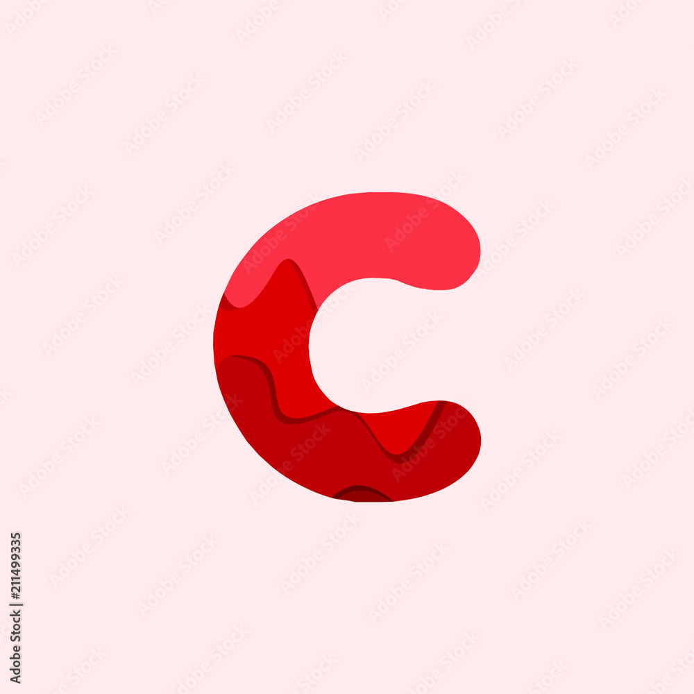 C Blood Font Vector Template Design Illustration C Blood Font Vector Template Design Illustration