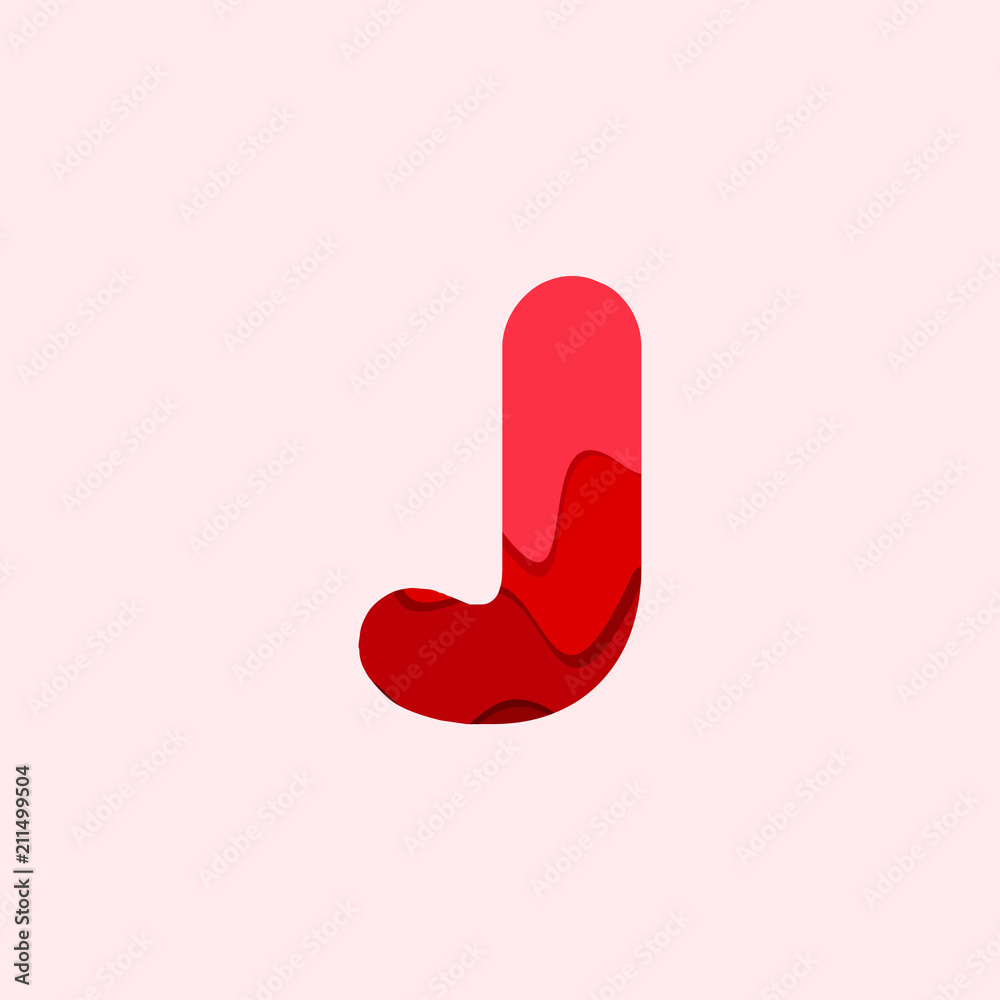 J Blood Font Vector Template Design Illustration J Blood Font Vector Template Design Illustration