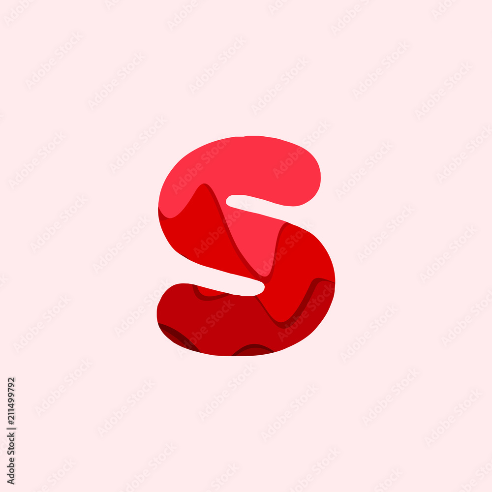 S Blood Font Vector Template Design Illustration