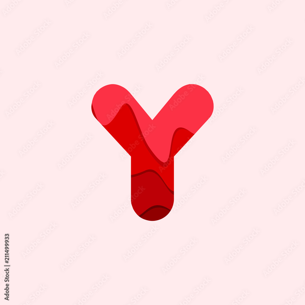 Y Blood Font Vector Template Design Illustration Y Blood Font Vector Template Design Illustration