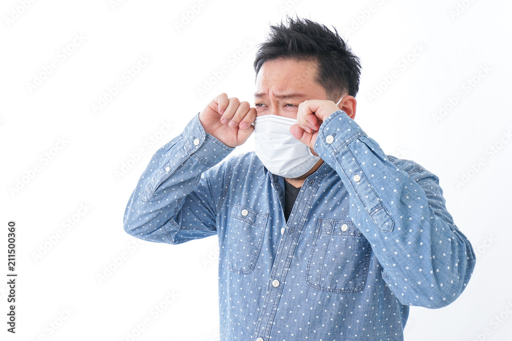 体調不良の男性 体調不良の男性