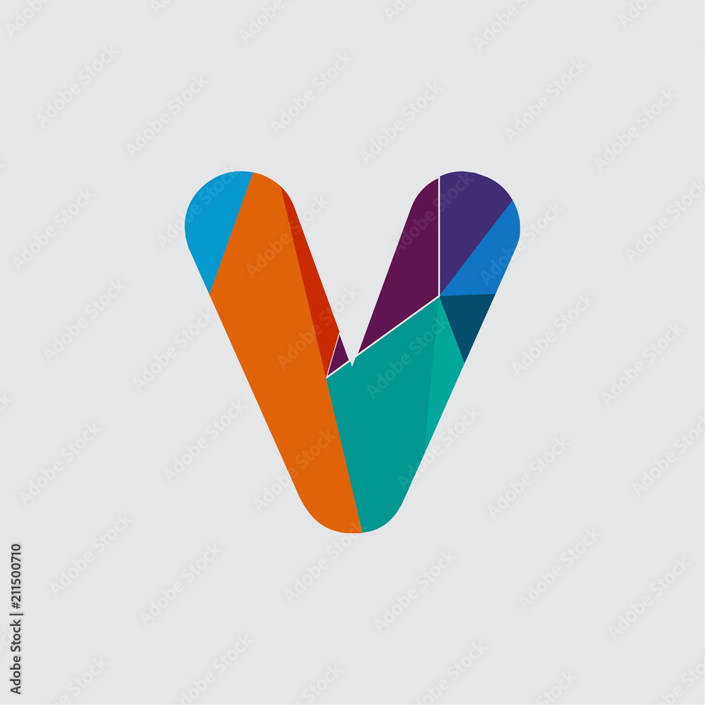 V Diamond Font Vector Template Design Illustration V Diamond Font Vector Template Design Illustration