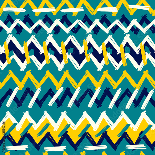 Abstract Ikat and boho style handcraft fabric pattern. Traditional Ethnic design for clothing and textile background, carpet or wallpaper