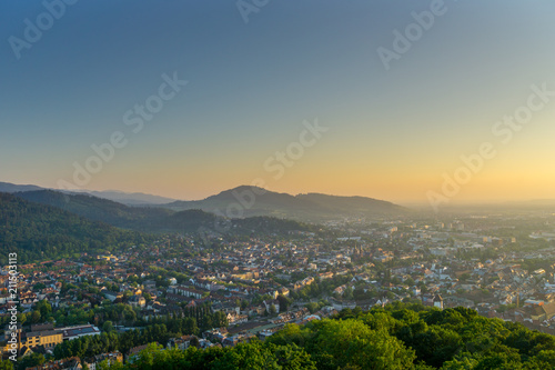 Germany, Beautiful Freiburg im Breisgau in dawning atmosphere