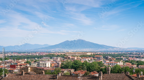 Tableau sur toile Royal Palace of Caserta and Vesuvius