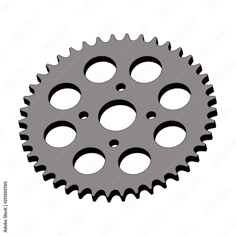 Sprocket wheel on white backgrounds. Three dimensions vector Sprocket wheel on white backgrounds. Three dimensions vector
