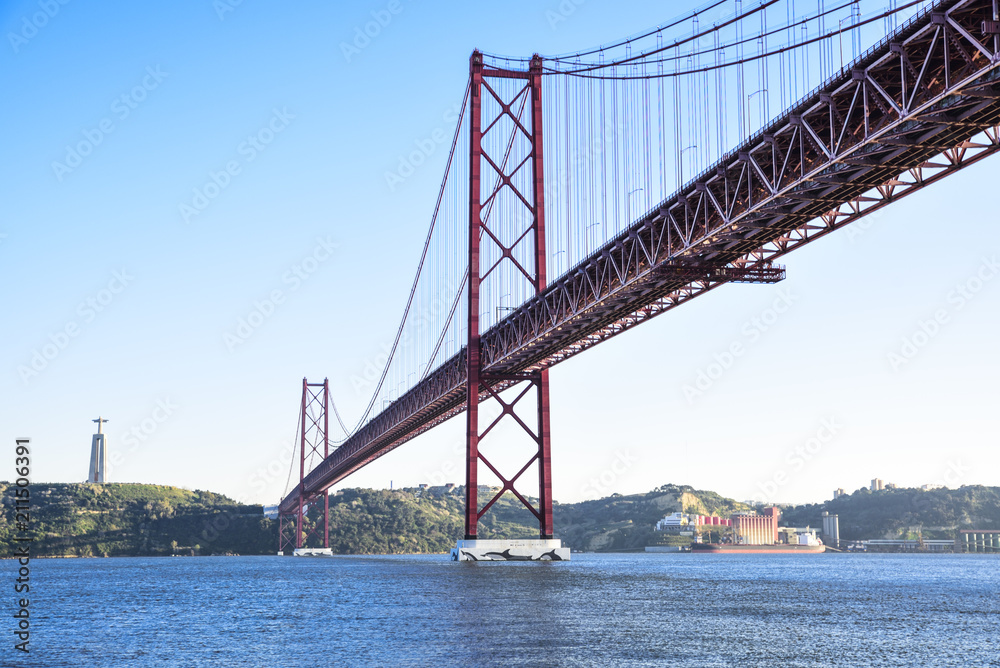 April 25th bridge over the Tago river in Lisbon