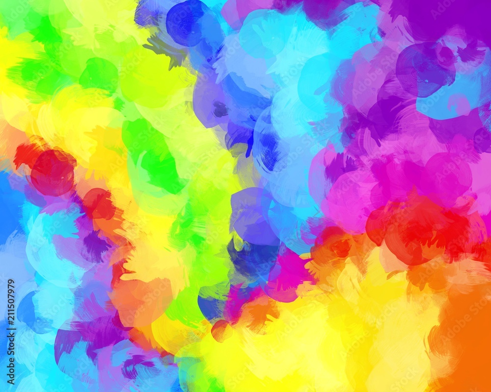 paint like illustration background in summer theme colorful