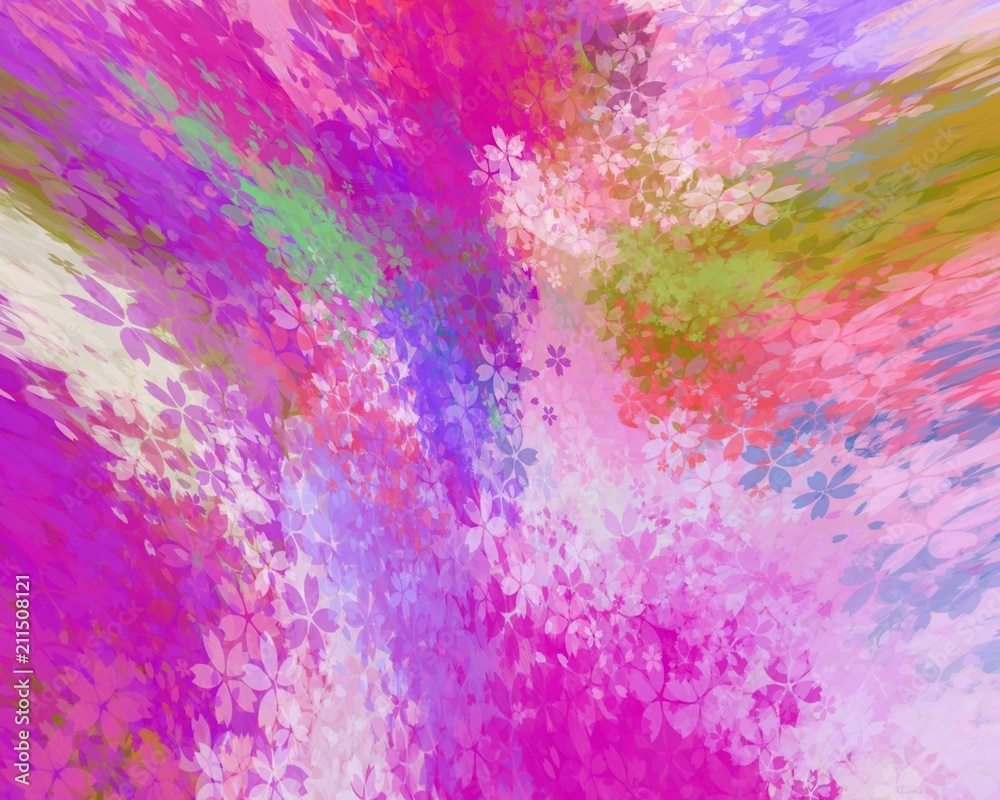 Fototapeta premium flower blossom pattern illustration background
