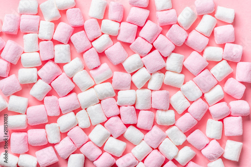 Obraz na plátne beautiful pink and white sweet marshmallow like background, festive concept