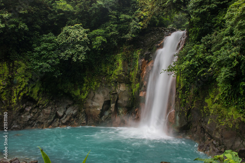 Rio Celeste waterfall in the forest