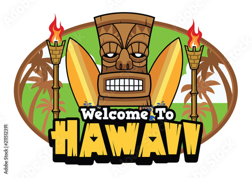 welcome to hawaii tiki greetings