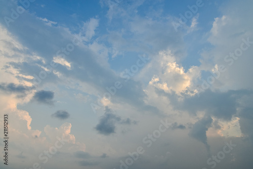 Blue sky background with clouds