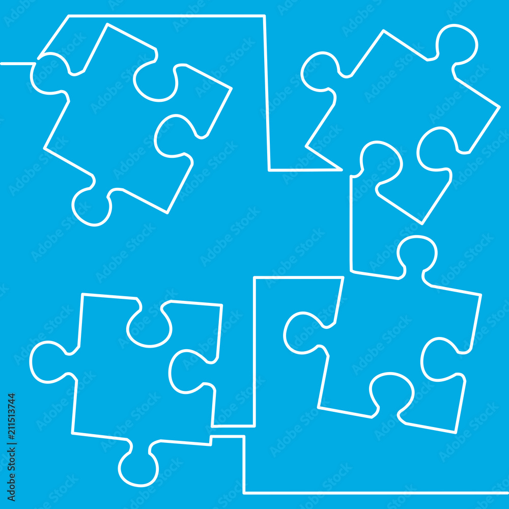 Simple Puzzle four piece business presentation Simple Puzzle four piece business presentation