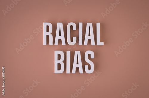 Canvas Print Racial Bias sign lettering