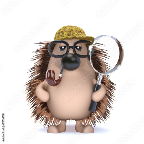 Vector 3d Sherlock hedgehog