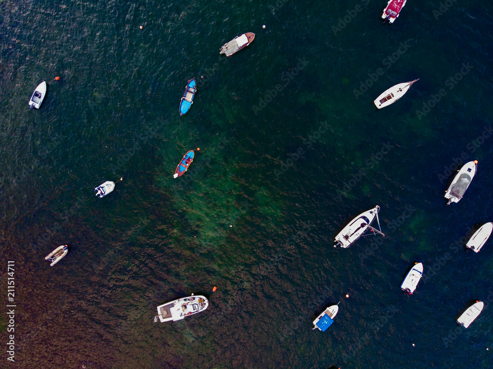 Aerial Drone View of Istanbul Tuzla Seaside with Boats Aerial Drone View of Istanbul Tuzla Seaside with Boats
