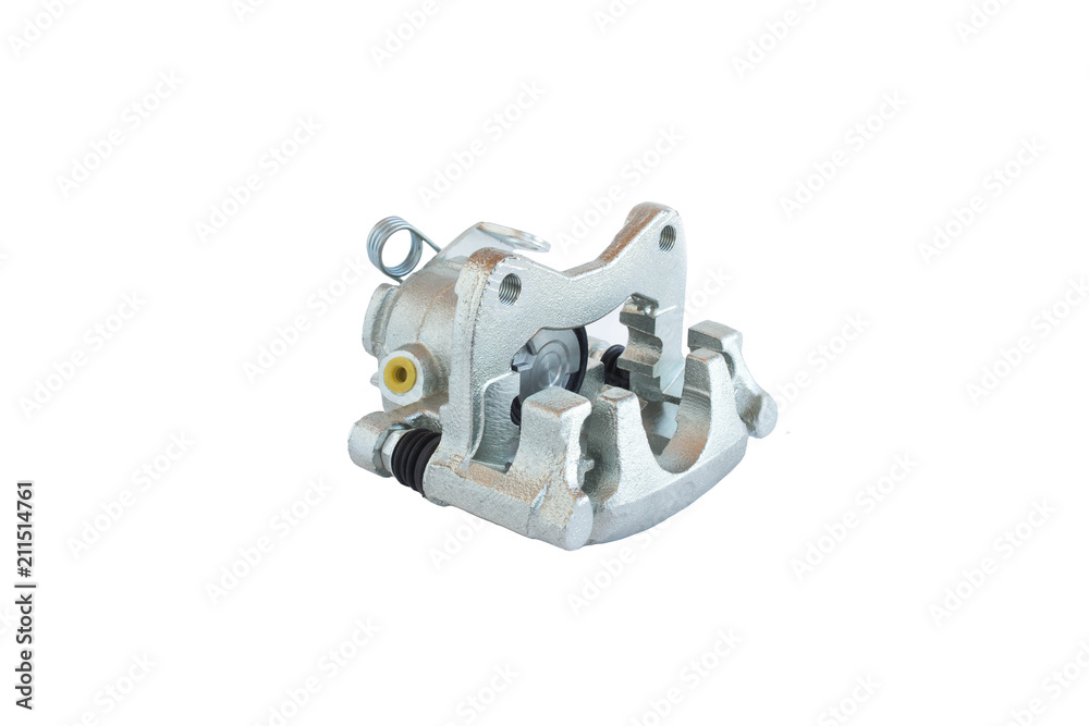 Car brake caliper on white background, isolate Car brake caliper on white background, isolate